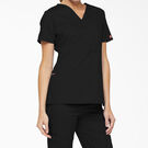 Women&#39;s EDS Signature Mock Wrap Scrub Top - Black &#40;BLK&#41;