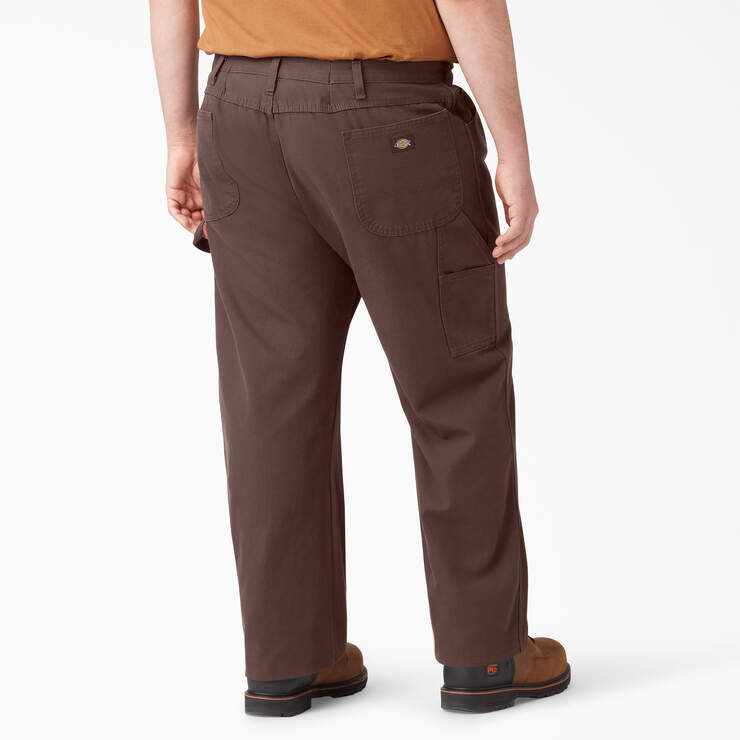 Relaxed Fit Heavyweight Duck Carpenter Pants - Rinsed Chocolate Brown (RCB) image number 5