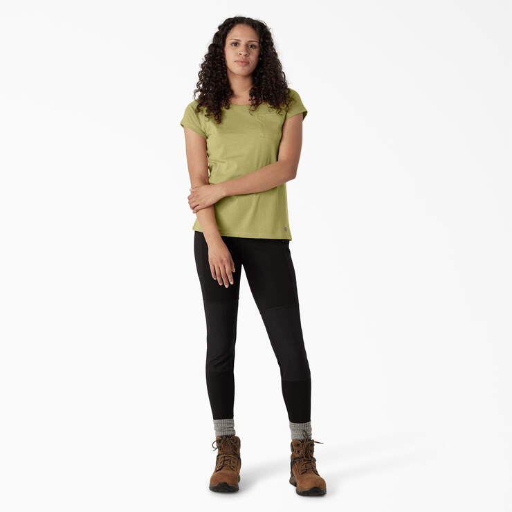 Women's Cooling Short Sleeve Pocket T-Shirt - Fern Heather (F2H) image number 4