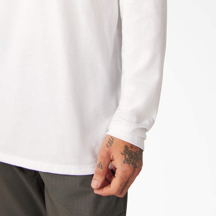 Cooling Long Sleeve Pocket T-Shirt - White (WH) image number 12