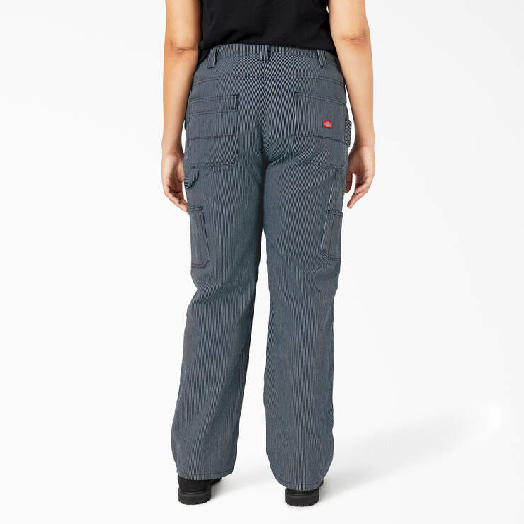 Women's Plus Hickory Stripe Carpenter Pants - Rinsed Hickory Stripe (RHS) image number 2