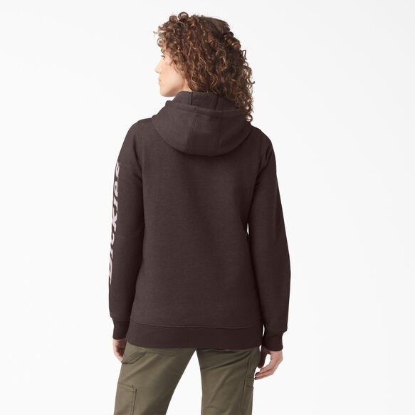 Women&#39;s Heavyweight Logo Sleeve Pullover - Chocolate Brown Heather &#40;CBH&#41;