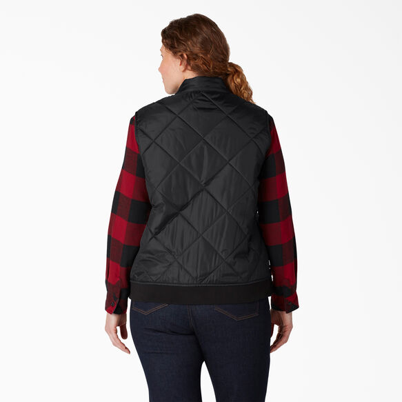 Women&rsquo;s Plus Quilted Vest - Black &#40;BK&#41;