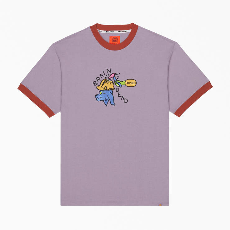 Brain Dead Embroidered T-Shirt - Purple (PR) image number 1