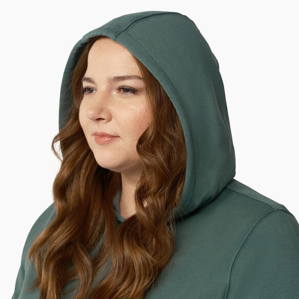 Women&#39;s Plus Heavyweight Logo Sleeve Hoodie - Lincoln Green &#40;LN&#41;