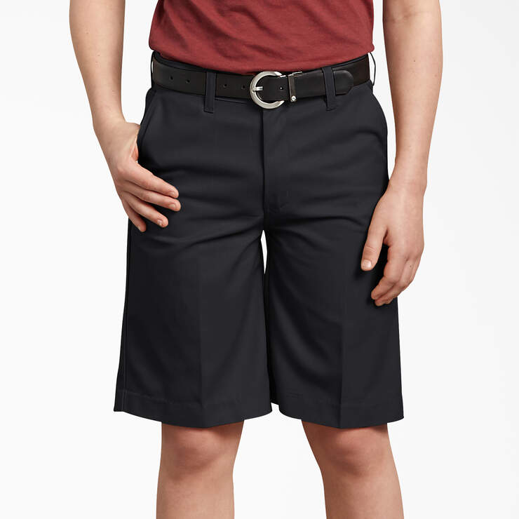 Boys' Husky Classic Fit Shorts, 8-20 - Black (BK) image number 4