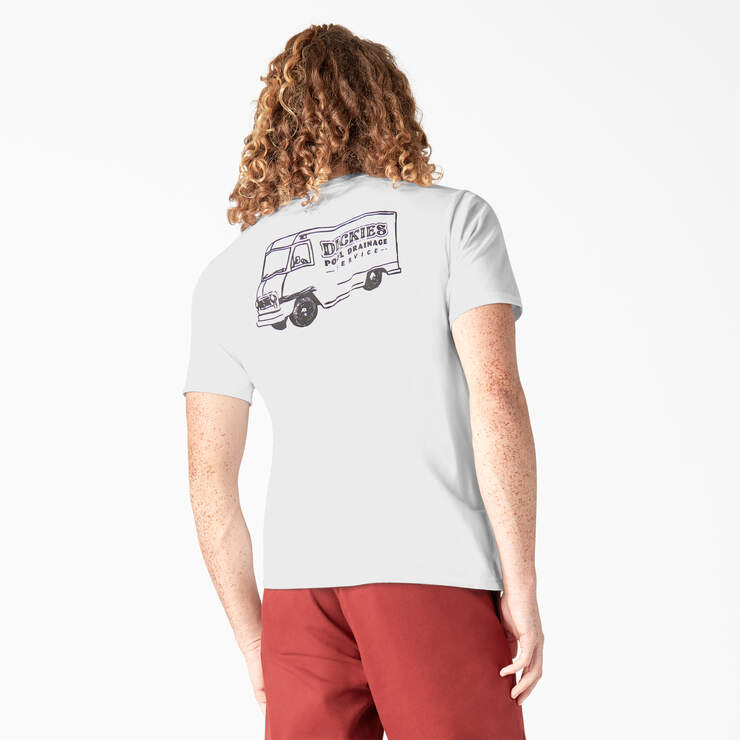 Dickies Skateboarding Pool Drainage Graphic T-Shirt - White (WH) image number 1
