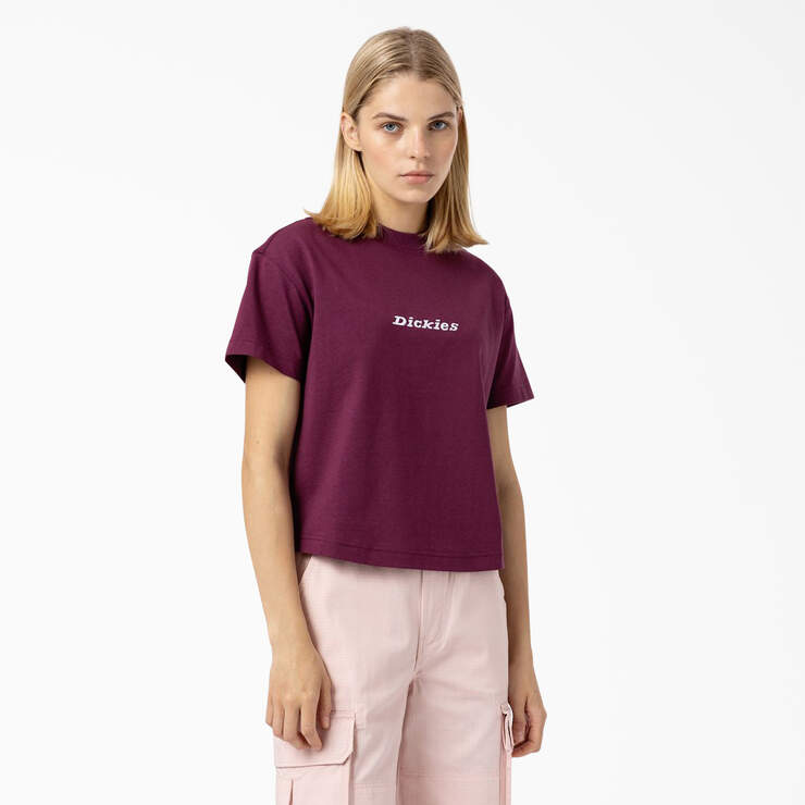 Women's Loretto Cropped T-Shirt - Grape Wine (GW9) image number 1