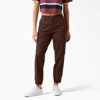 Women's High Rise Fit Cargo Jogger Pants - Chocolate Brown (CB)