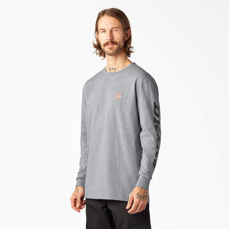 Long-Sleeve Graphic T-Shirt - Heather Gray (HG) image number 3
