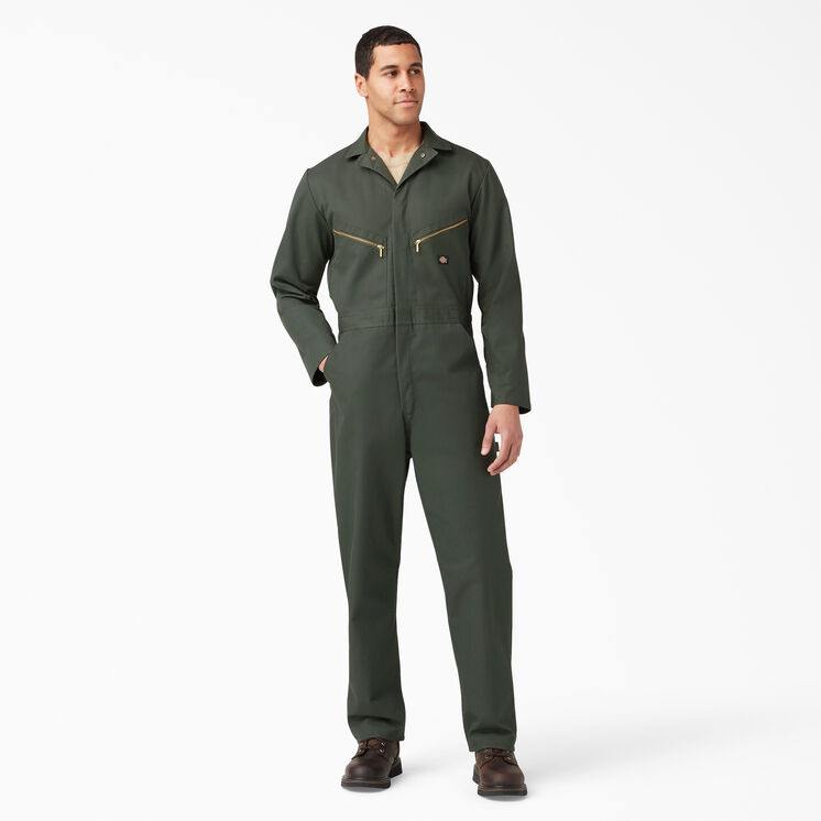 Deluxe Blended Long Sleeve Coveralls - Olive Green &#40;OG&#41;