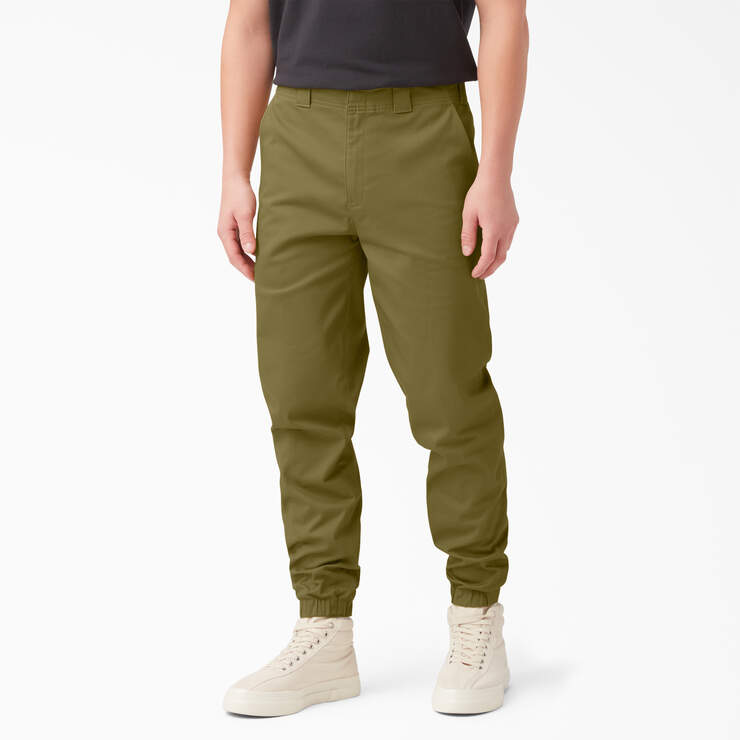 Twill Jogger Work Pants - Green Moss (G2M) image number 1