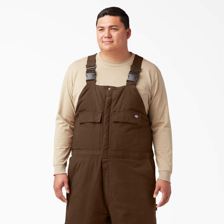 Sanded Duck Insulated Bib Overalls - Timber Brown (TB) image number 4