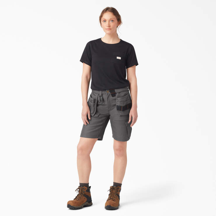 Traeger x Dickies Women's Relaxed Fit Shorts, 9" - Slate Gray (SL) image number 4