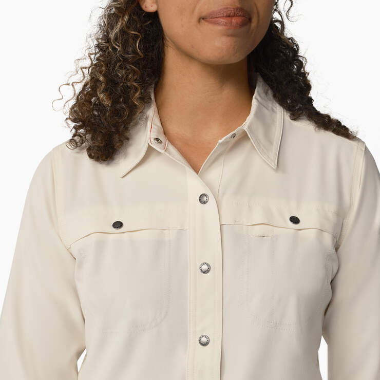 Women's Cooling Roll-Tab Work Shirt - Antique White (ADW) image number 5
