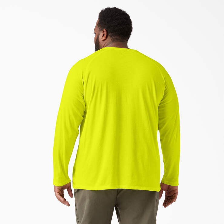 Cooling Long Sleeve Pocket T-Shirt - Bright Yellow (BWD) image number 5