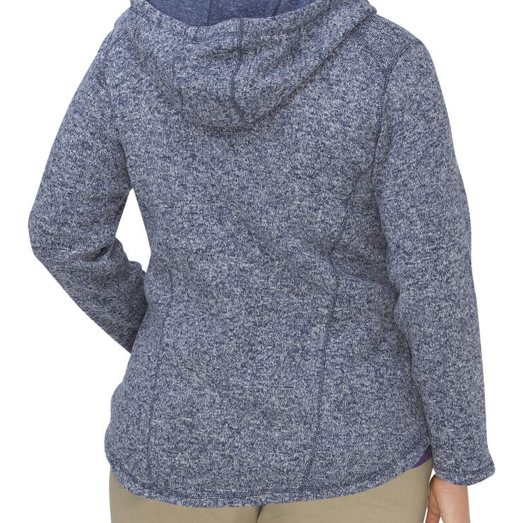 Women's Sweater Hoodie (Plus) - DARK DENIM/WHITE HEATHER (DMWH) image number 2