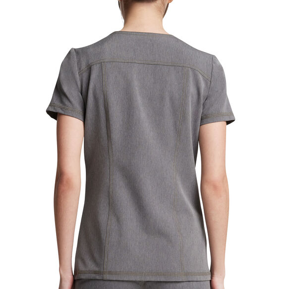 Women&#39;s Dynamix Rounded Neck Top - Heather Gray &#40;HG&#41;