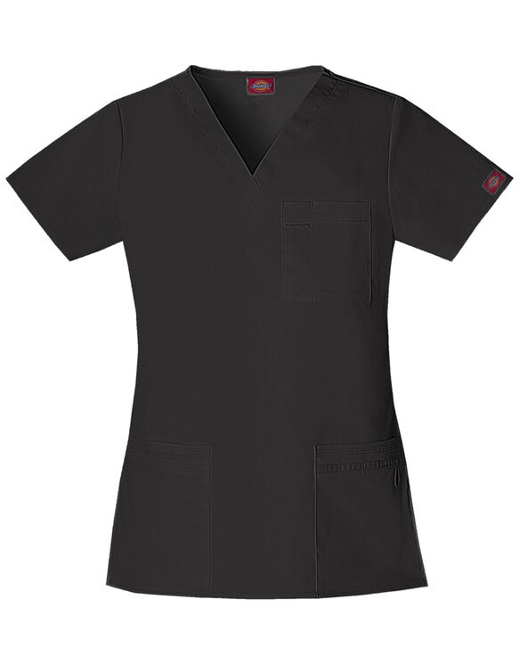 Women's Gen Flex Jr. Fit Youtility V-Neck Scrub Top - BLACK (BLK)