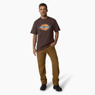 Short Sleeve Tri-Color Logo Graphic T-Shirt - Chocolate Brown &#40;CB&#41;