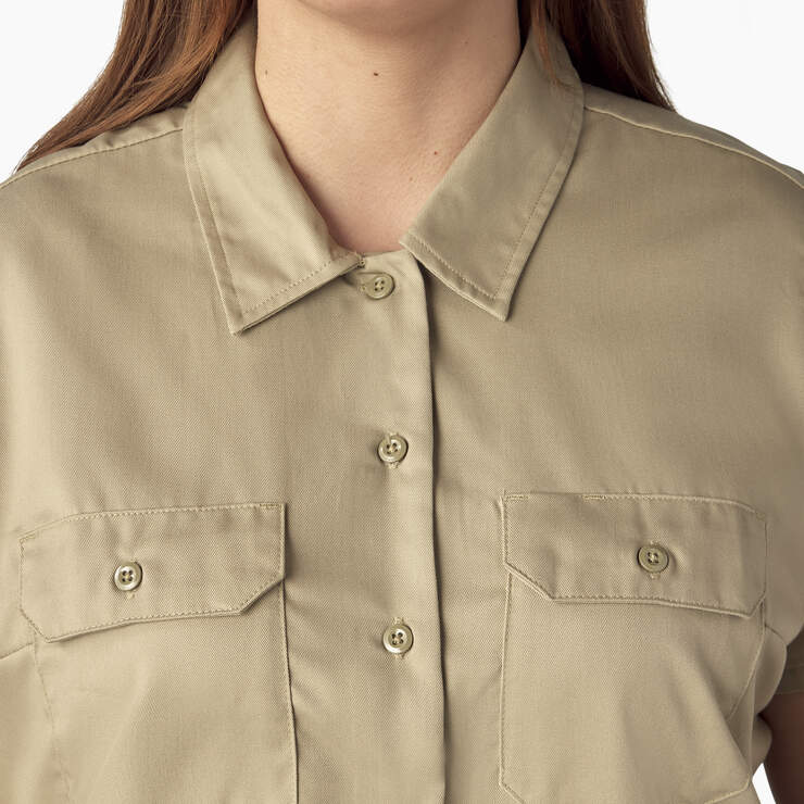 Women's Plus 574 Original Work Shirt - Military Khaki (KSH) image number 7