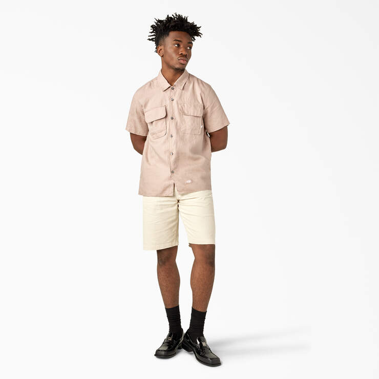 Dickies Premium Collection Linen Work Shirt - Fawn (H08) image number 5