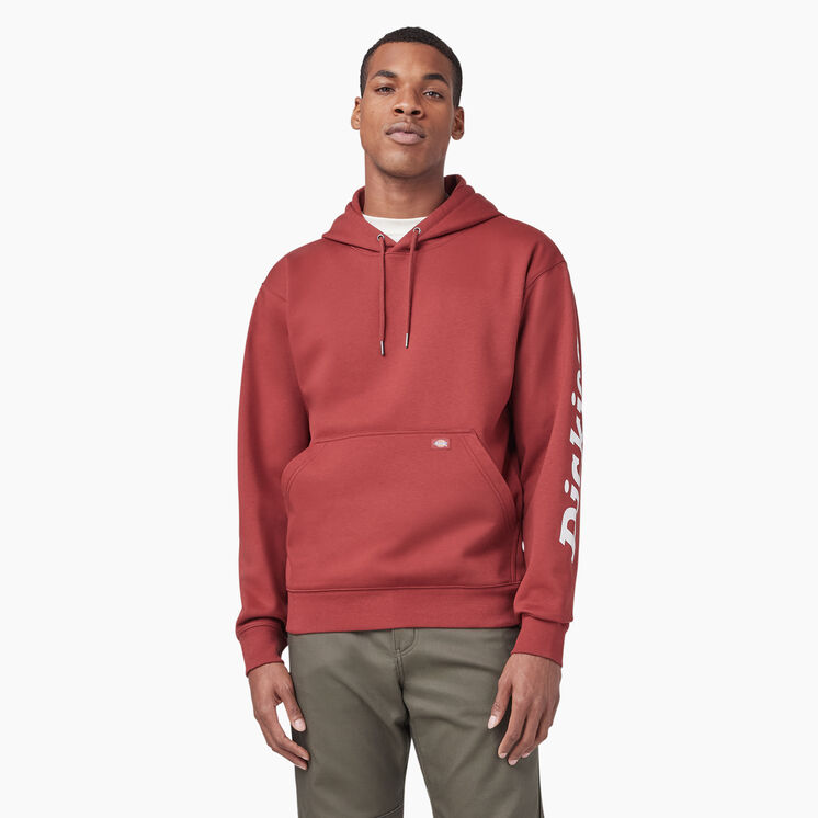 Water Repellent Sleeve Logo Hoodie - Fired Brick &#40;IK9&#41;