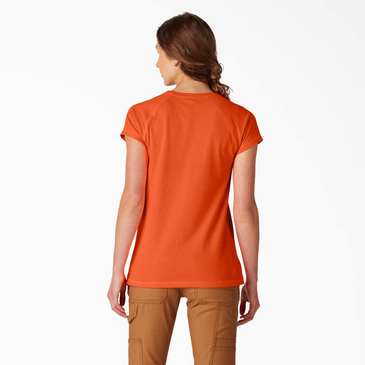 Women's Cooling Short Sleeve Pocket T-Shirt - Bright Orange (BOD) image number 2