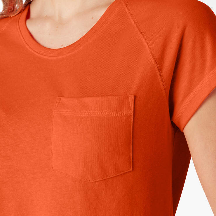 Women's Cooling Short Sleeve Pocket T-Shirt - Bright Orange (BOD) image number 5