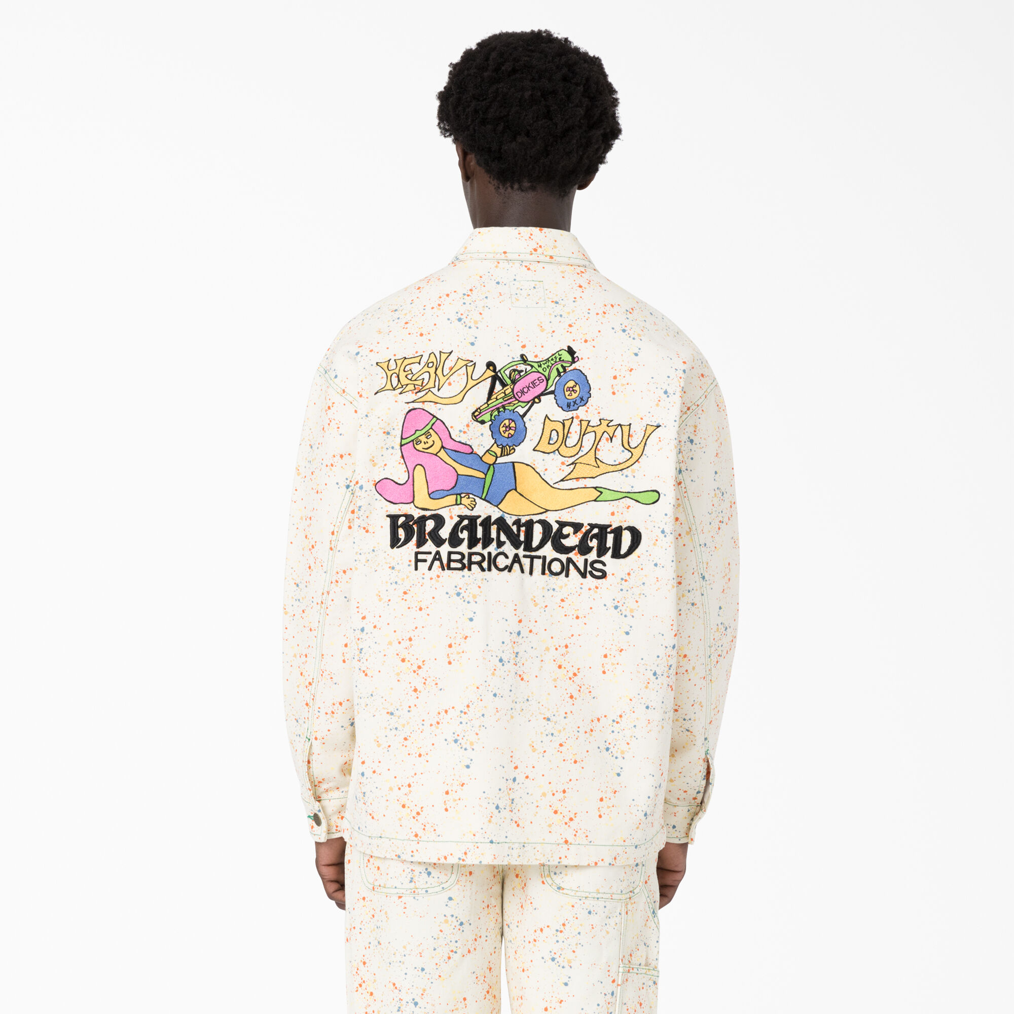 Brain dead splatter dye hoodie best sale