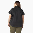 Women&#39;s Plus Stretch Button-Up Shirt - Black &#40;BK&#41;