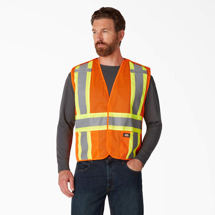 Hi Vis Safety Vest - ANSI Orange (AO) image number 1