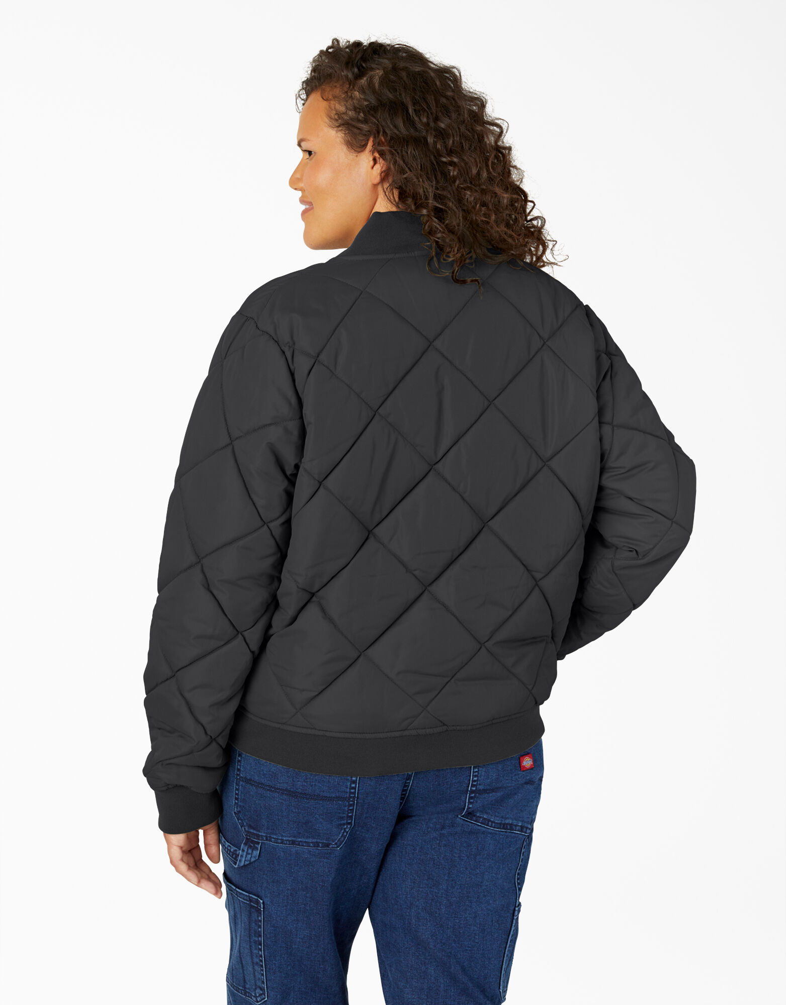 Dickies Women's Plus Size Quilted Bomber Jacket 