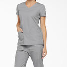 Women&#39;s EDS Signature V-Neck Scrub Top with Pen Slot - Gray &#40;GY&#41;