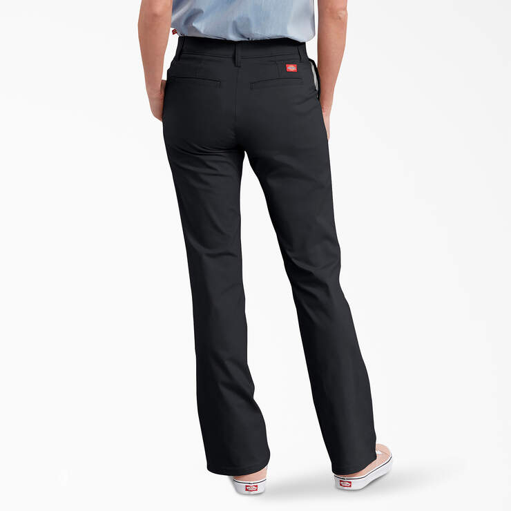 Women's FLEX Slim Fit Bootcut Pants - Black (BK) image number 2