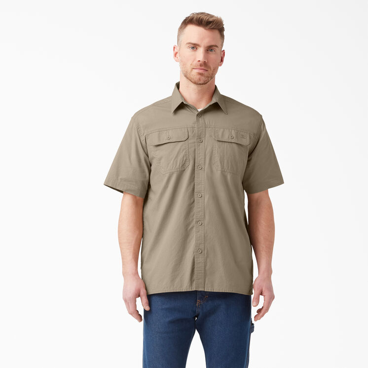 Short Sleeve Ripstop Work Shirt - Rinsed Desert Sand &#40;RDS&#41;