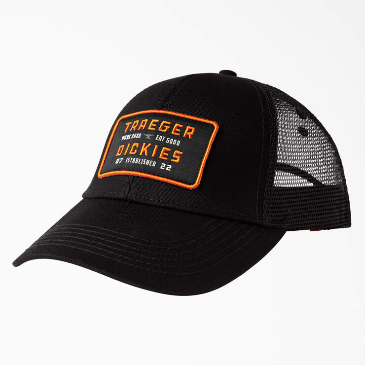 Traeger x Dickies Trucker Hat - Black (BK) image number 1