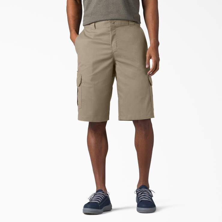 FLEX Relaxed Fit Cargo Shorts, 13" - Desert Sand (DS) image number 1