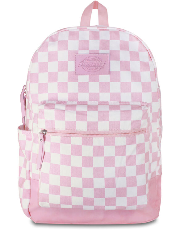 Pink/White Checkered Colton Backpack , Pink White Checkered One Size ...