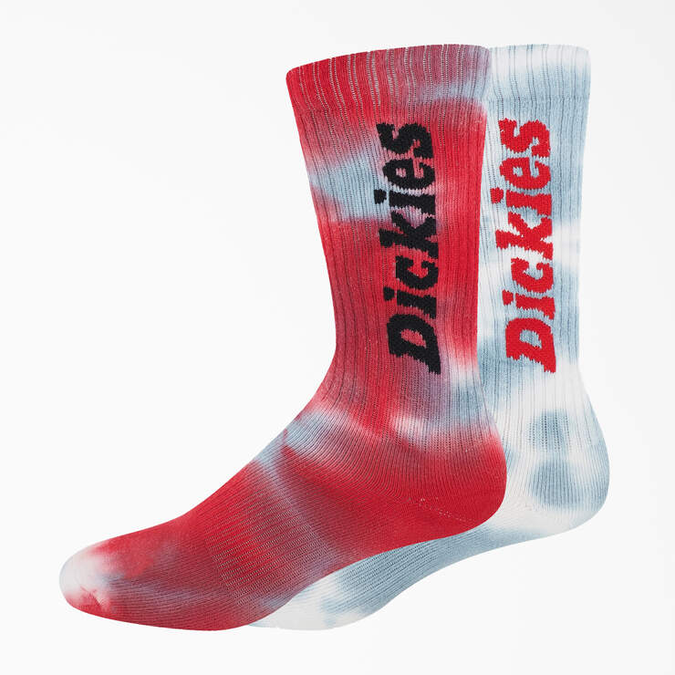 Tie-Dye Crew Socks, Size 6-12, 2-Pack - Tie-Dye (TDY) image number 1