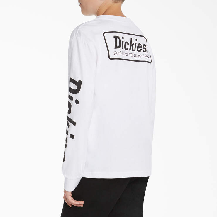 Boys' Long Sleeve Graphic T-Shirt - White (WHT) image number 2