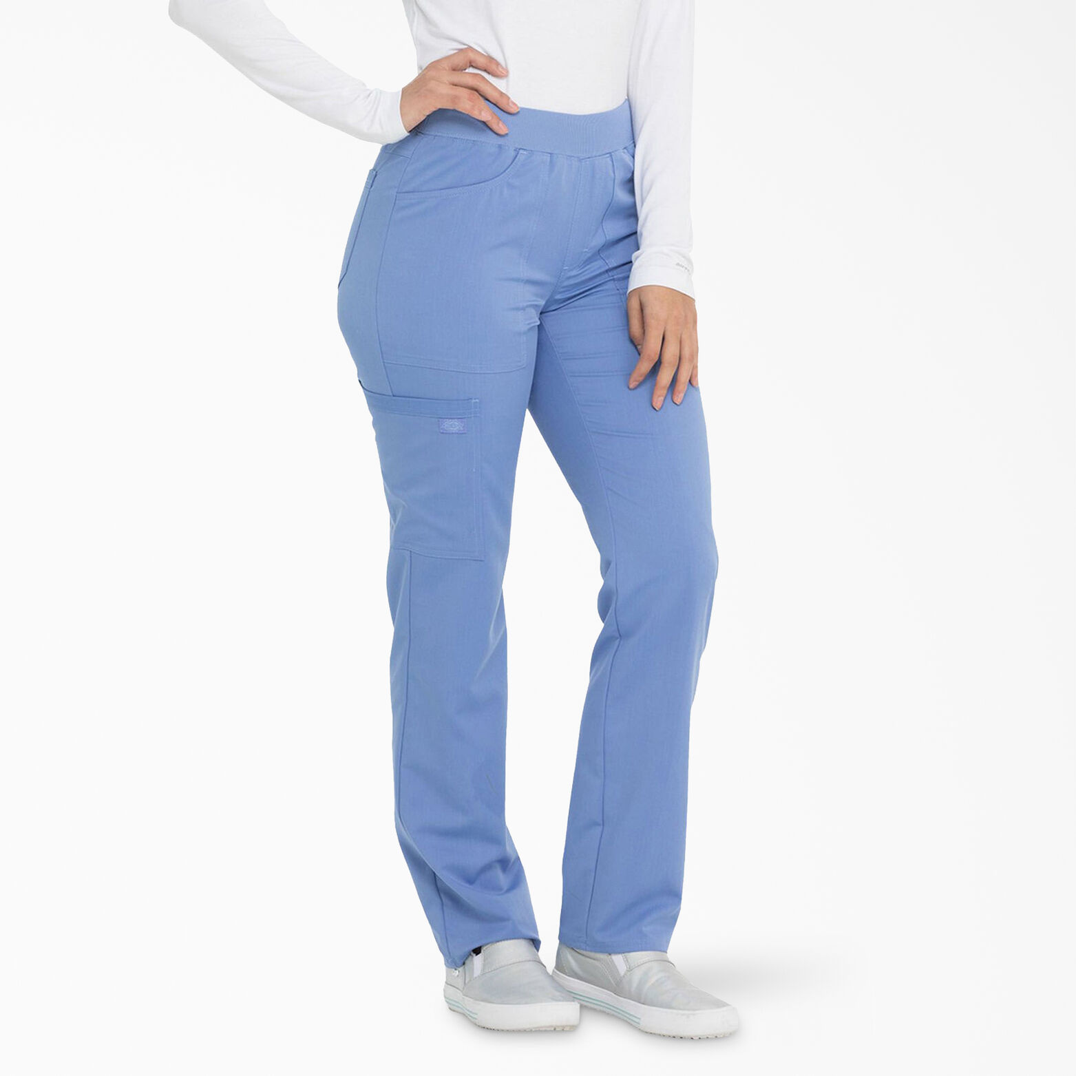 Women's Balance Straight Leg Scrub Pants - Dickies US, Ceil Blue