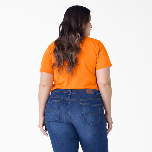 Women&#39;s Plus Heavyweight Short Sleeve Pocket T-Shirt - Orange &#40;OR&#41;