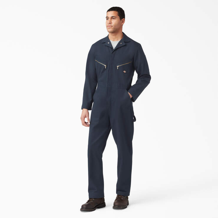 Deluxe Blended Long Sleeve Coveralls - Dark Navy (DN) image number 1