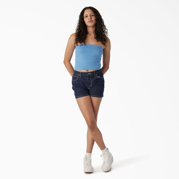 Women&#39;s Knit Tube Top - Azure Blue &#40;AB2&#41;