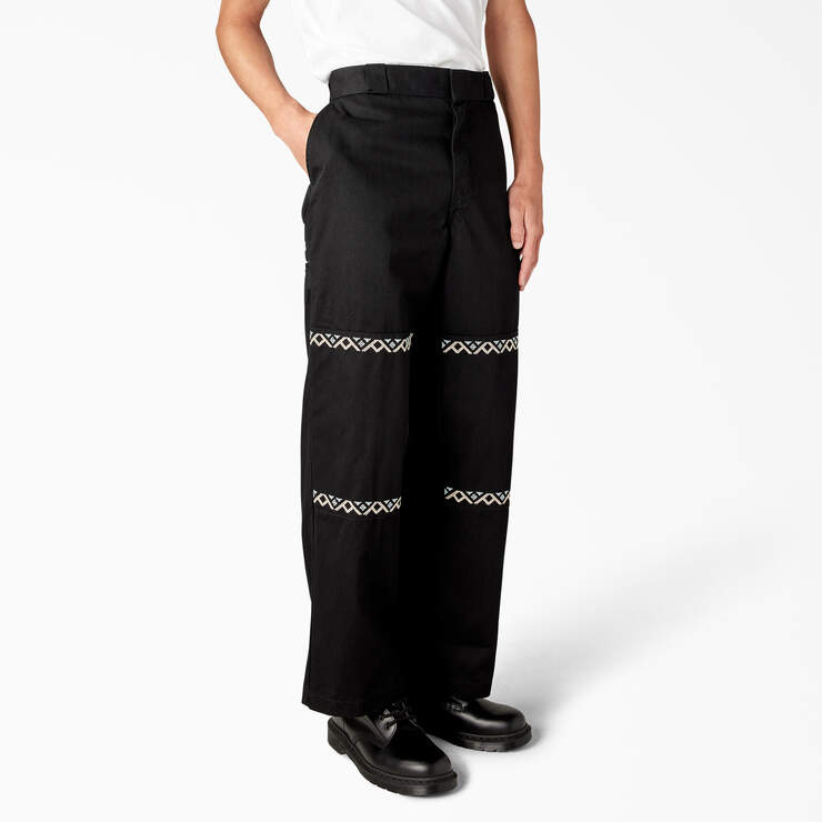 Wichita Embroidered Double Knee Pants - Black (BKX) image number 4