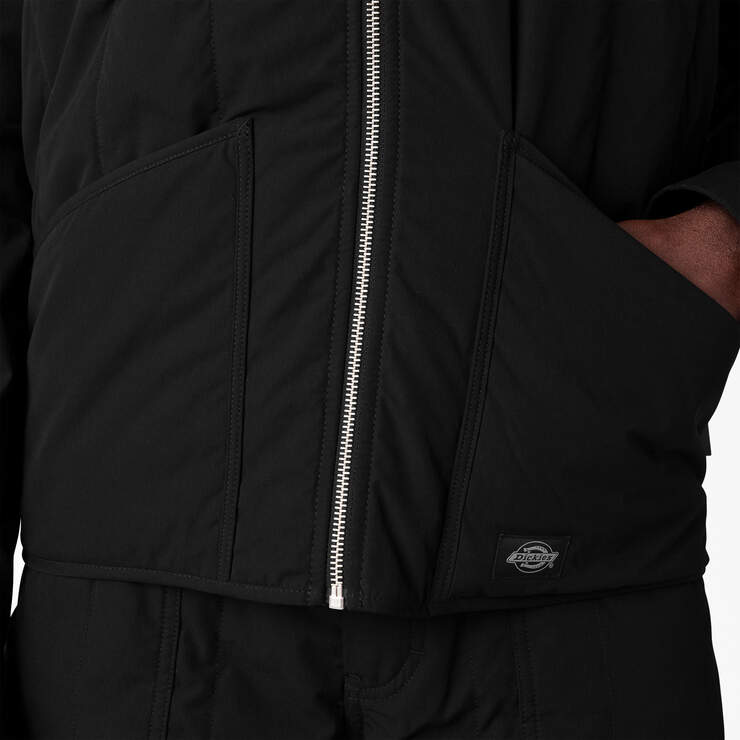 Dickies Premium Collection Quilted Vest - Black (BKX) image number 8