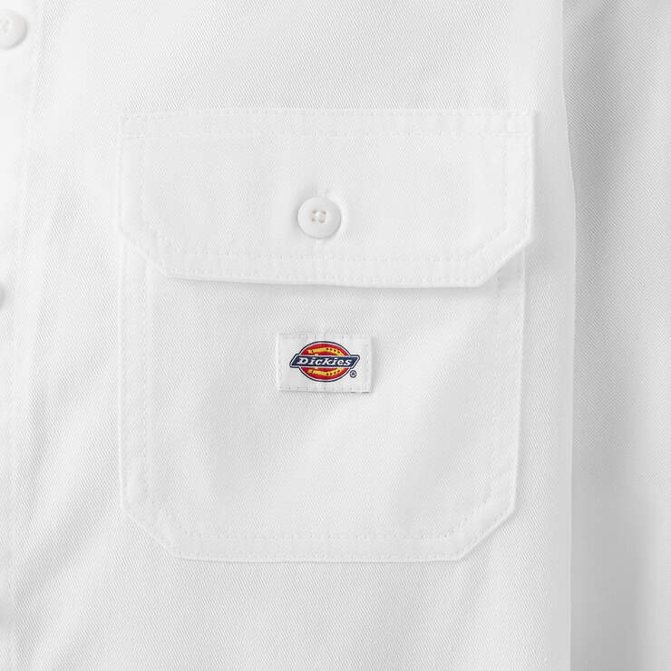 Women's Relaxed Fit Long Sleeve Work Shirt - White (WH) image number 5