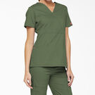 Women&#39;s EDS Signature Mock Wrap Scrub Top - Olive Green &#40;OLI&#41;