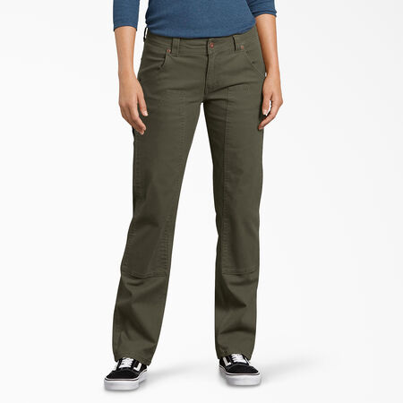Women&#39;s FLEX Relaxed Fit Duck Carpenter Pants - Rinsed Moss Green &#40;RMS&#41;